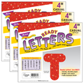 Trend Enterprises Red Sparkle 4" Casual Uppercase Ready Letters®, PK213 T1614